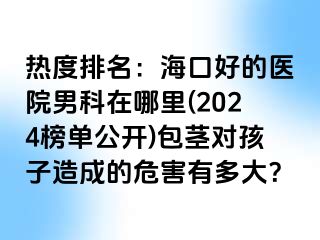 热度排名：海口好的医院男科在哪里(2024榜单公开)包茎对孩子造成的危害有多大？